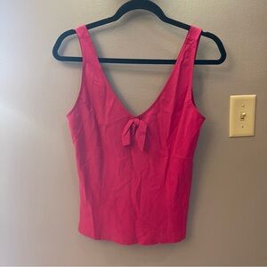 Vintage gold tag Victoria’s Secret 100% silk hot pink women’s Tank Top